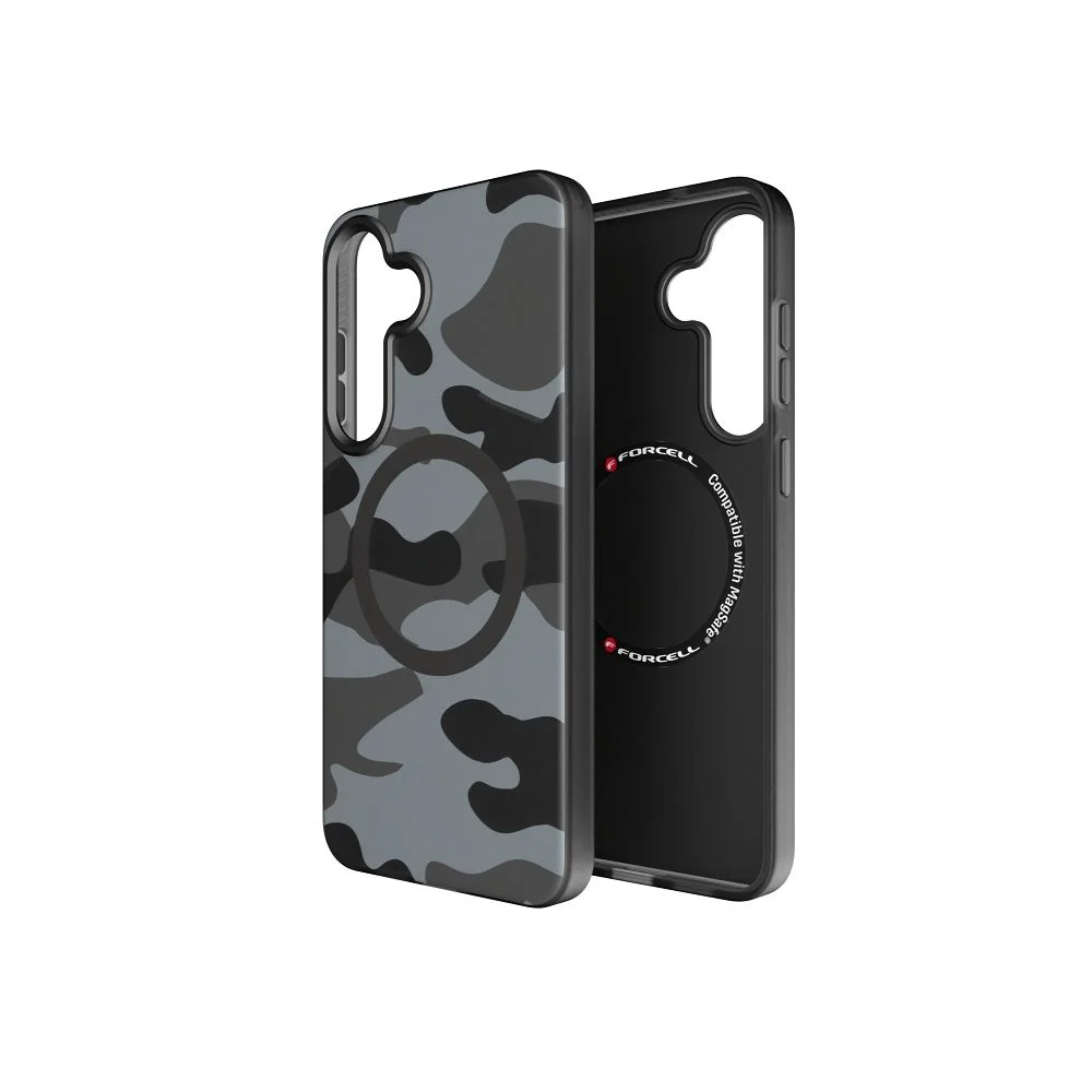 Φωτογραφία προϊόντος: FORCELL F-PROTECT Levels with Dual Layer 4D technology, Military Drop-Test compatible with MagSafe for SAMSUNG S25 PLUS black camo