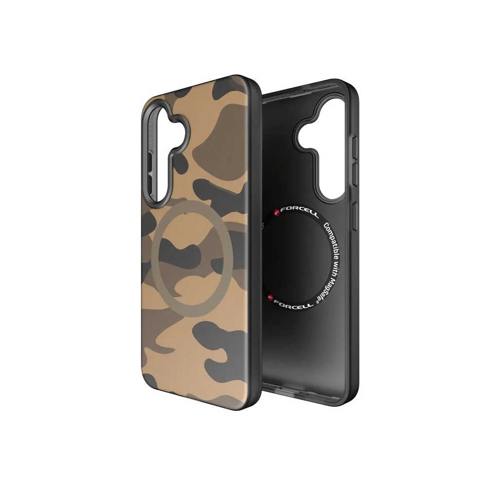 Φωτογραφία προϊόντος: FORCELL F-PROTECT Levels with Dual Layer 4D technology, Military Drop-Test compatible with MagSafe for SAMSUNG S25 desert camo