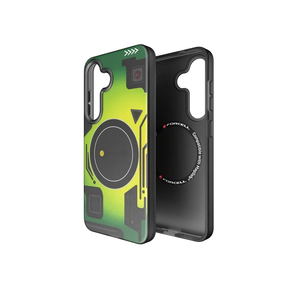 Φωτογραφία προϊόντος: FORCELL F-PROTECT Levels with Dual Layer 4D technology, Military Drop-Test compatible with MagSafe for SAMSUNG S25 cyber green