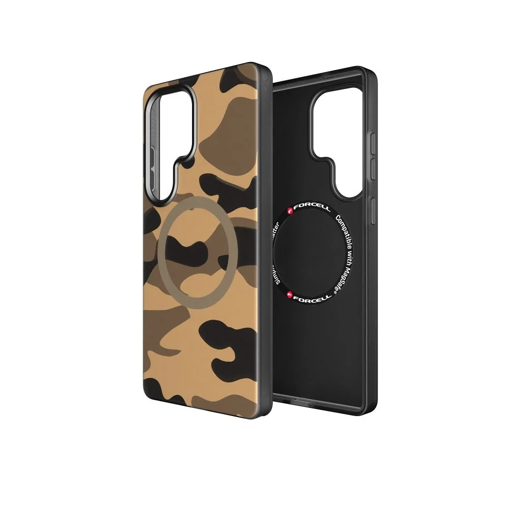Φωτογραφία προϊόντος: FORCELL F-PROTECT Levels with Dual Layer 4D technology, Military Drop-Test compatible with MagSafe for SAMSUNG S25 ULTRA desert camo