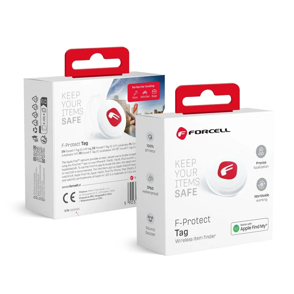 Φωτογραφία προϊόντος: FORCELL F-TAG F01 Item tracker Find My white