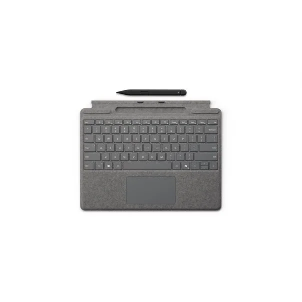 Φωτογραφία προϊόντος: Microsoft Surface Pro Keyboard [DE/AT] Platin+ Slim Pen 2 Schwarz mit Copilot Button