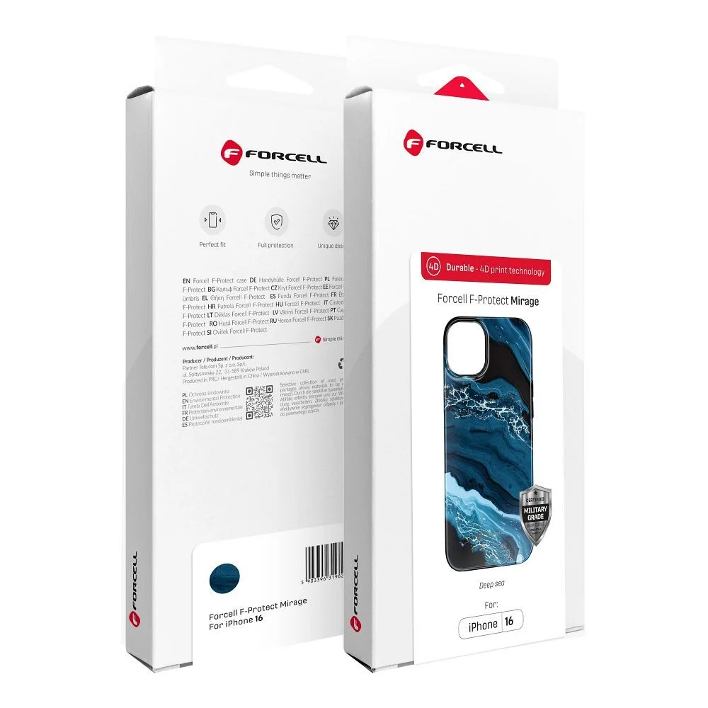 Φωτογραφία προϊόντος: FORCELL F-PROTECT Mirage, Military Drop-Tested case compatible with MagSafe for IPHONE 15 PRO deep sea