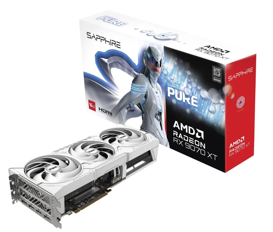 Φωτογραφία προϊόντος: Sapphire VGA 16GB RX9070XT PURE GAMING OC 2xHDMI/2xDP PURE AMD RADEON RX 9070 XT GAMING OC 16GB