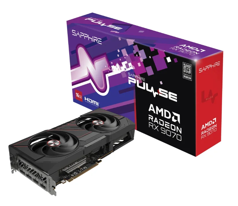 Φωτογραφία προϊόντος: Sapphire VGA 16GB RX9070 PULSE GAMING OC 2xHDMI/2xDP PULSE AMD RADEON RX 9070 GAMING 16GB