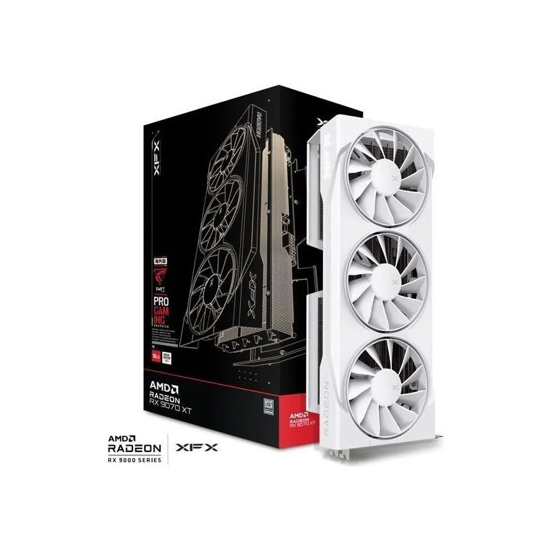 Φωτογραφία προϊόντος: XFX VGA 16GB RADEON RX9070XT SWIFT WHITE OC Gaming 3xDP/1xHDMI SWIFT AMD Radeon RX 9070XT WHITE OC Gaming Edition