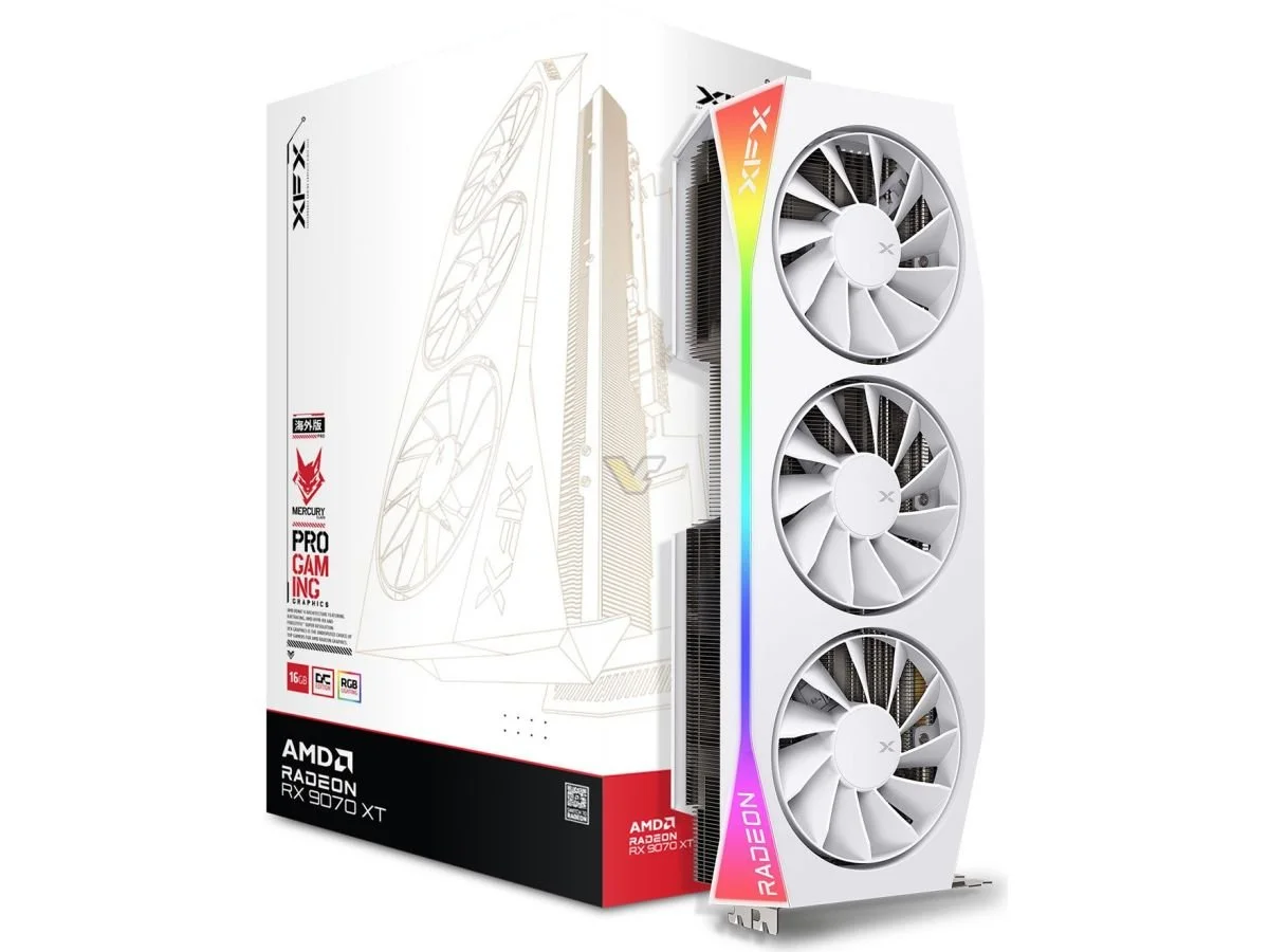 Φωτογραφία προϊόντος: XFX VGA 16GB RADEON RX9070XT Mercury WHITE OC Gaming 3xDP/1xHDMI Mercury AMD Radeon RX9070XT WHITE OC GamingEdition