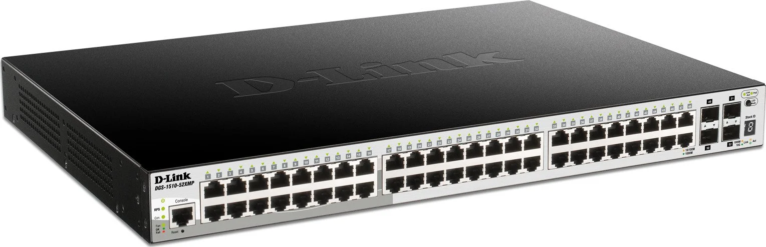 Φωτογραφία προϊόντος: D-Link Switch DGS-1510-52XMP/E 48xGBit PoE (370W)/4xSFP+