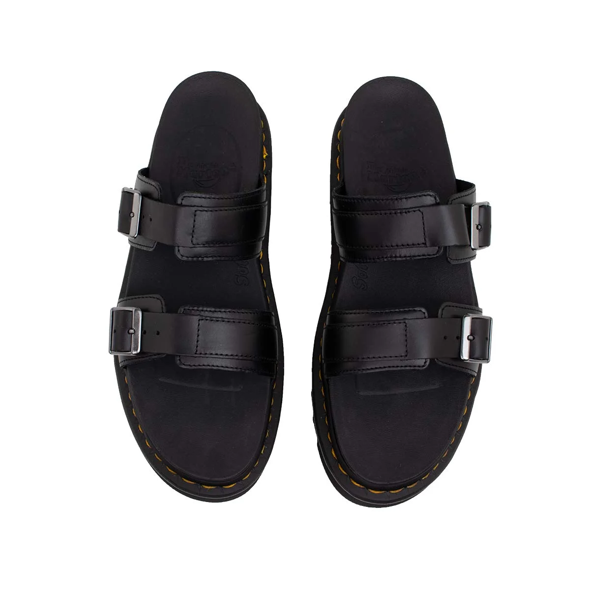Φωτογραφία προϊόντος: DR. MARTENS MYLES BRANDO LEATHER BUCKLE SLIDE SANDALS - ΜΑΥΡΟ