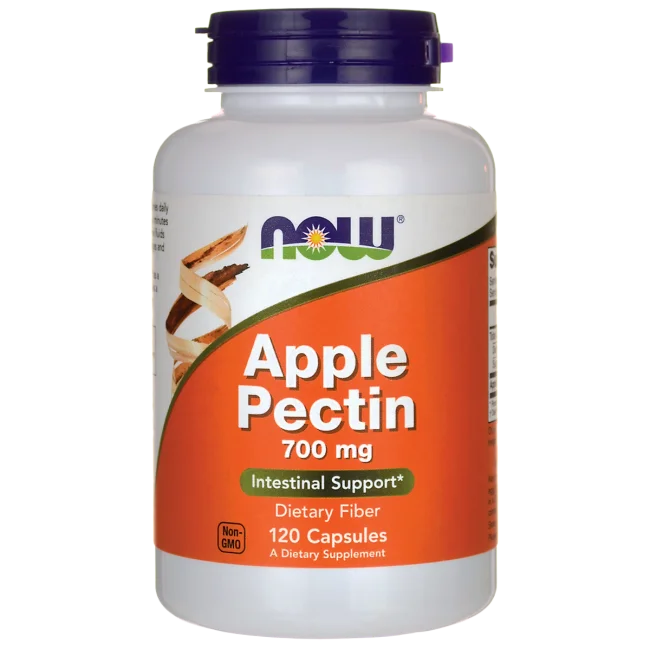 Φωτογραφία προϊόντος: Now Foods Apple Pectin Intestinal Support – Πηκτίνη Μήλου 700mg Now /Βιταμίνες Vegan 120 κάψουλες