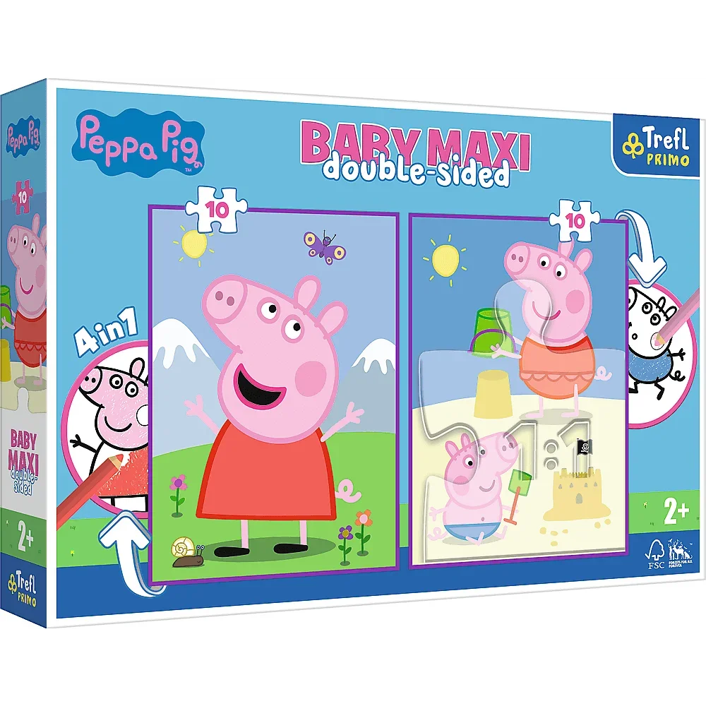 Φωτογραφία προϊόντος: Παζλ Trefl Peppa Pig διπλής όψης 2x10τμχ