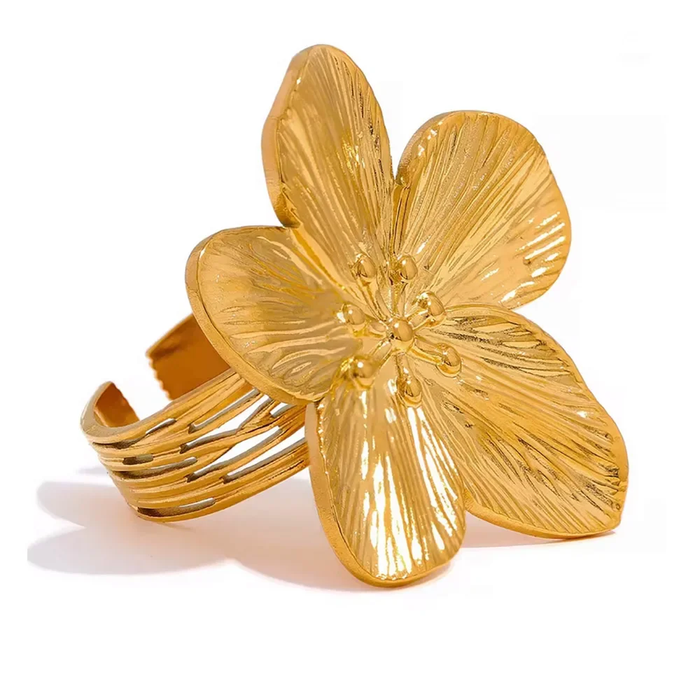 Φωτογραφία προϊόντος: OEM Xρυσό δαχτυλίδι pretty flower