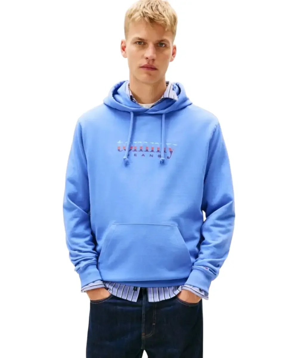 Φωτογραφία προϊόντος: Tommy Hilfiger - Ανδρικό Φούτερ με Κουκούλα Terry DM0DM22642-C58 Μπλε