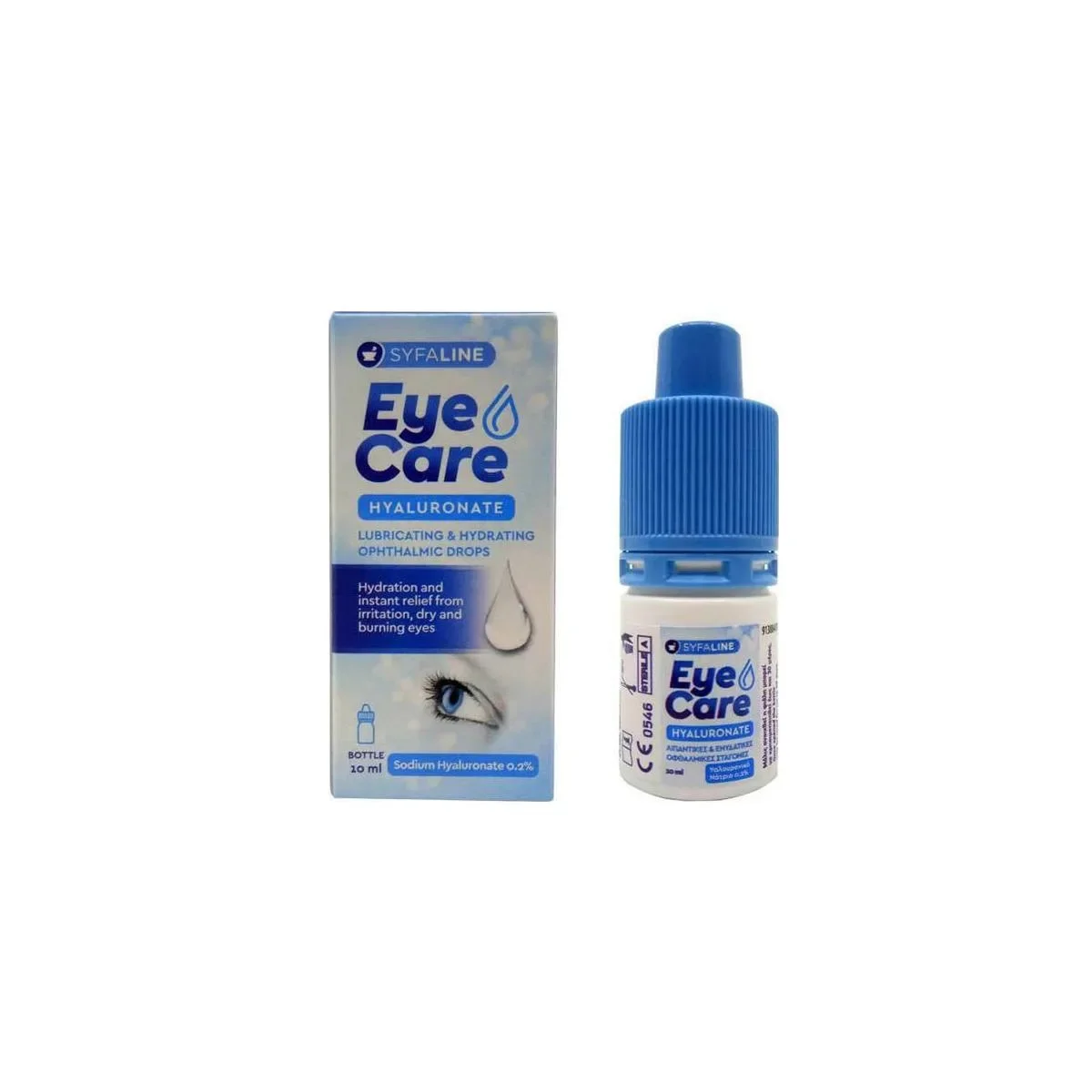 Φωτογραφία προϊόντος: Syfaline Eye Care Hyaluronate, Λιπαντικές & Ενυδατικές Οφθαλμικές Σταγόνες 10ml