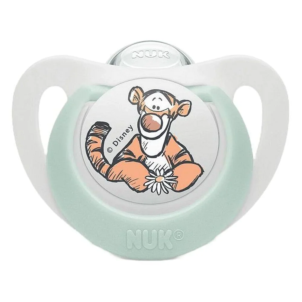 Φωτογραφία προϊόντος: Nuk Star Disney Winnie the Pooh Πιπίλα Σιλικόνης Λευκή Τίγρης 0-6m 1τμχ