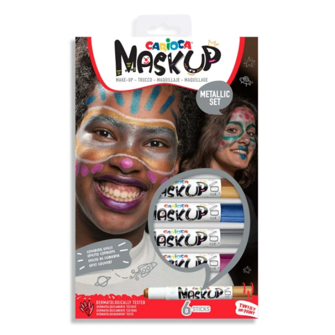 Φωτογραφία προϊόντος: Carioca Mask Up Metallic Χρώματα Προσώπου Σετ 6τμx