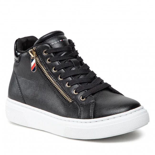 Φωτογραφία προϊόντος: TOMMY HILFIGER ΓΥΝΑΙΚΕΙΟ SNEAKER ΜΠΟΤΑΚΙ HIGH TOP LACE-UP T3A9-32317-1434, ΜΑΥΡΟ, Γυναίκα