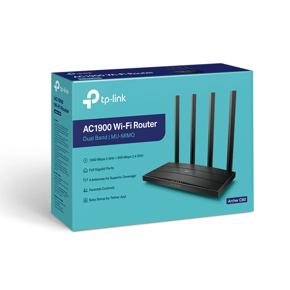 Φωτογραφία προϊόντος: ΤΡ-LΙΝΚ TP-Link Archer C80 – AC1900 Wireless MU-MIMO Wi-Fi Router