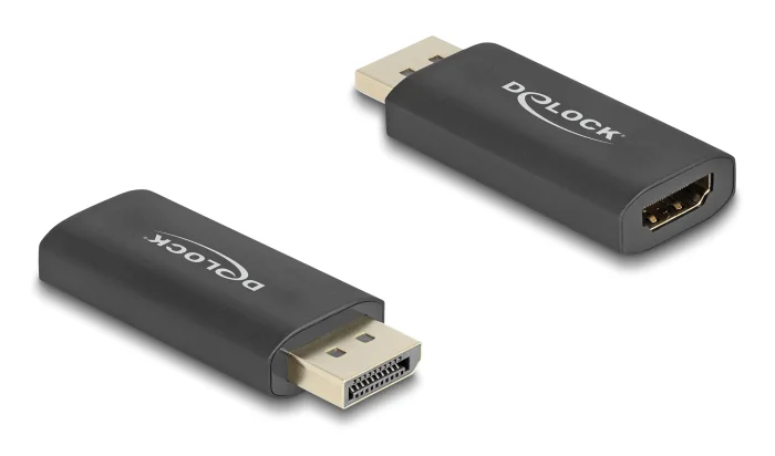 Φωτογραφία προϊόντος: DELOCK αντάπτορας DisplayPort 1.4 σε HDMI 61055, 8K, HDR, Active, μαύρος