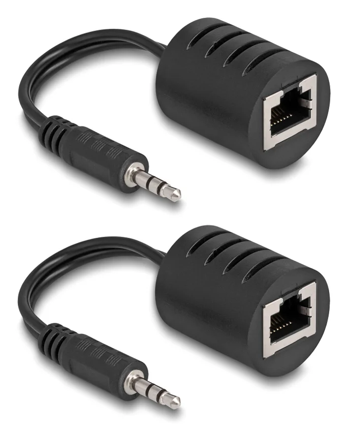 Φωτογραφία προϊόντος: DELOCK audio extender 87858 3.5mm σε 3.5mm, μέσω καλωδίου RJ45, έως 50m