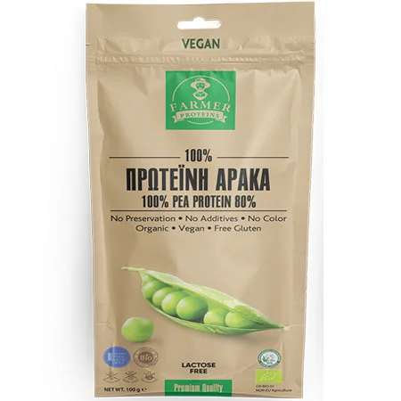 Φωτογραφία προϊόντος: 100% Πρωτεΐνη Αρακά 100 gr Farmer Proteins