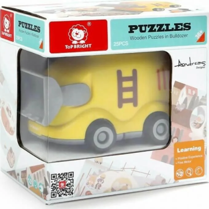 Φωτογραφία προϊόντος: Top Bright Ξύλινο Παιδικό Puzzle Μπουλντόζα 24pcs για 3+ Ετών