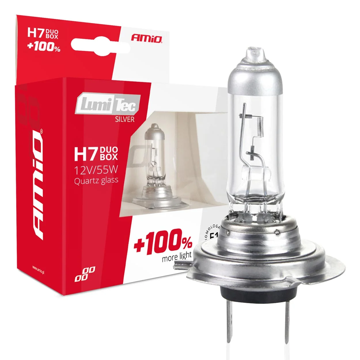 Φωτογραφία προϊόντος: H7 12V 55W PX26d LUMITEC SILVER ΑΛΟΓΟΝΟΥ +100% UP TO 25m AMIO - 2 ΤΕΜ.