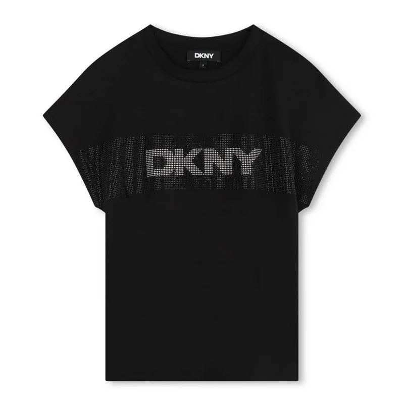 Φωτογραφία προϊόντος: T-Shirt παιδικό DKNY Crystal-Embellished Cotton Black