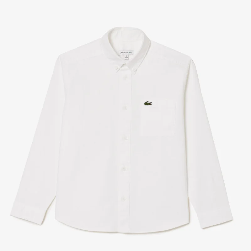 Φωτογραφία προϊόντος: Πουκάμισο παιδικό Lacoste Oxford Cotton White