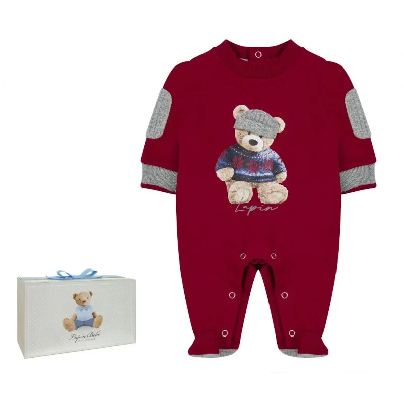 Φωτογραφία προϊόντος: Βρεφικό Φορμάκι Lapin House Bear Bordeaux