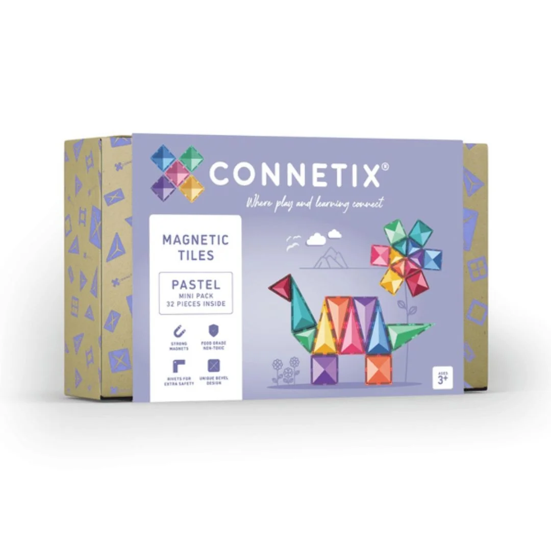 Φωτογραφία προϊόντος: CT-P-00032-MI Connetix Μαγνητικό παιχνίδι κατασκευών Pastel Mini Pack 32 Τεμάχια