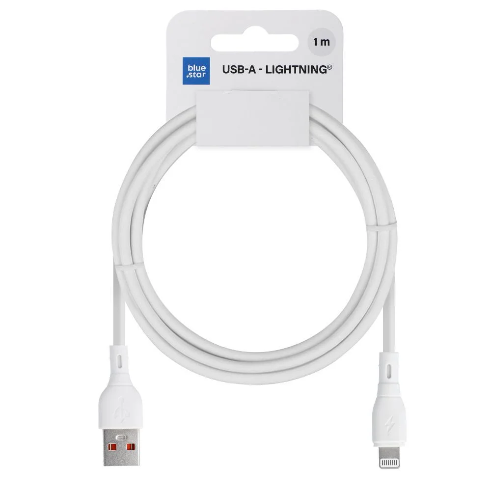 Φωτογραφία προϊόντος: Cable USB A to Lightning Blue Star 2,4A ECO 1 m PJ68-24-2.4 white