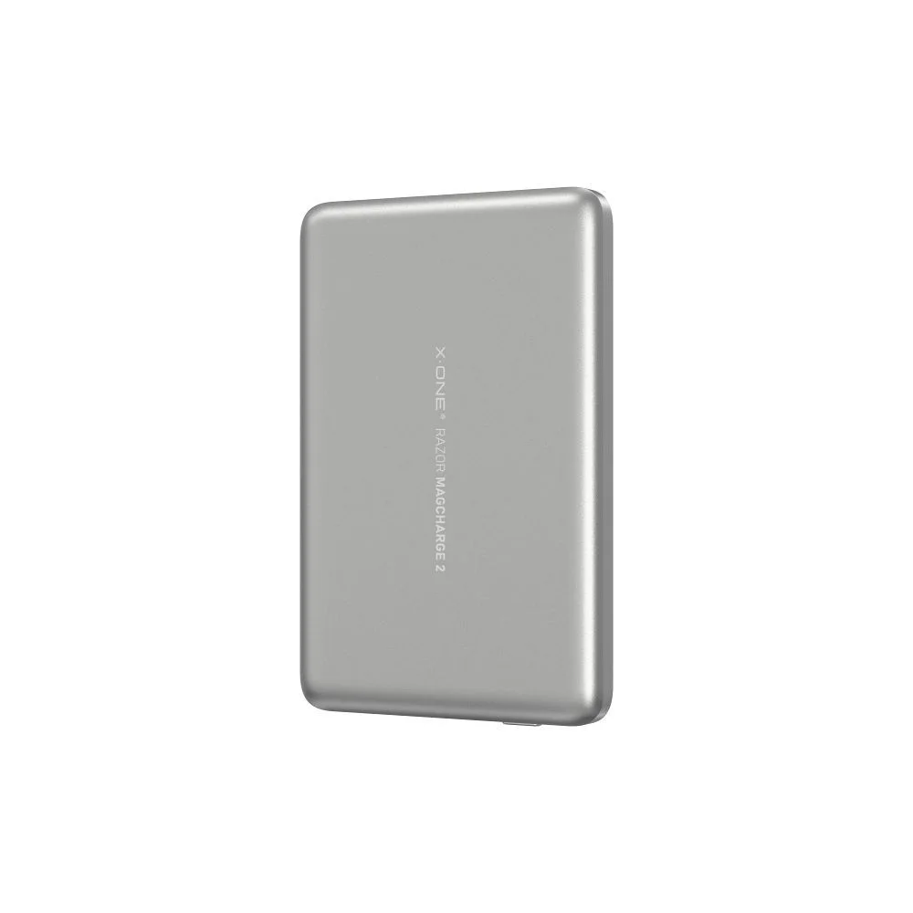 Φωτογραφία προϊόντος: . X-ONE Razor 2 Magcharge Ultraslim (7,6mm) power bank compatible with MagSafe 5000mAh - silver