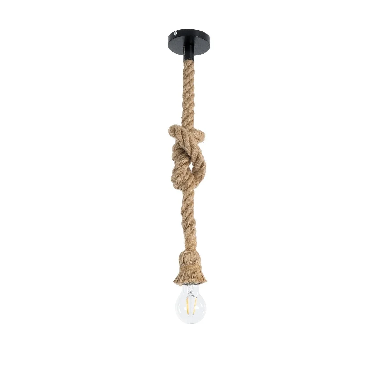 Φωτογραφία προϊόντος: GLOBOSTAR® ROPE 01278 Boho Κρεμαστό Φωτιστικό Οροφής με Ντουί 1 x E27 AC 220-240V IP20 - Μπεζ - Μ10 x Π3.5 x Y100cm