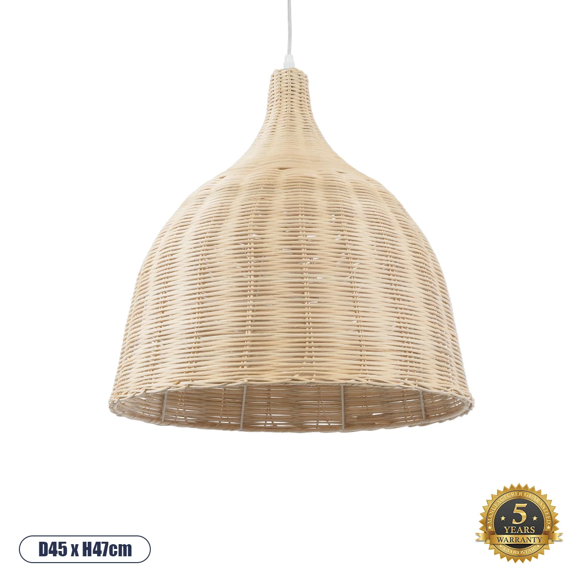 Φωτογραφία προϊόντος: GLOBOSTAR® BAHAMAS 01203 Boho Κρεμαστό Φωτιστικό Οροφής με Ντουί 1 x E27 AC 220-240V IP20 - Μπεζ - Μ45 x Π45 x Υ45cm