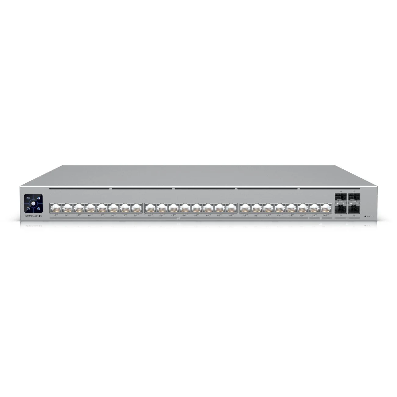 Φωτογραφία προϊόντος: Ubiquiti Networks Ubiquiti Switch UniFi 22x2.5G RJ45/2x10G RJ45/4xSFP+ Managed PoE++ 600W 19" Rack-Mountable, 1,3" Touchscreen