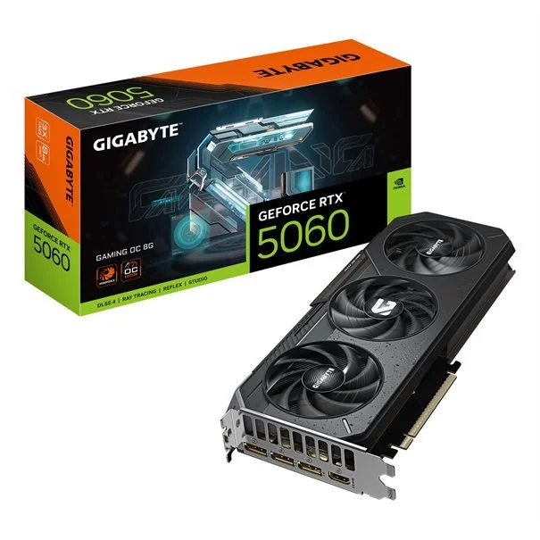 Φωτογραφία προϊόντος: Gigabyte GIGA VGA 8GB RTX5060 GAMING OC 8G 3xDP/HDMI GeForce RTX 5060 GAMING OC 8G