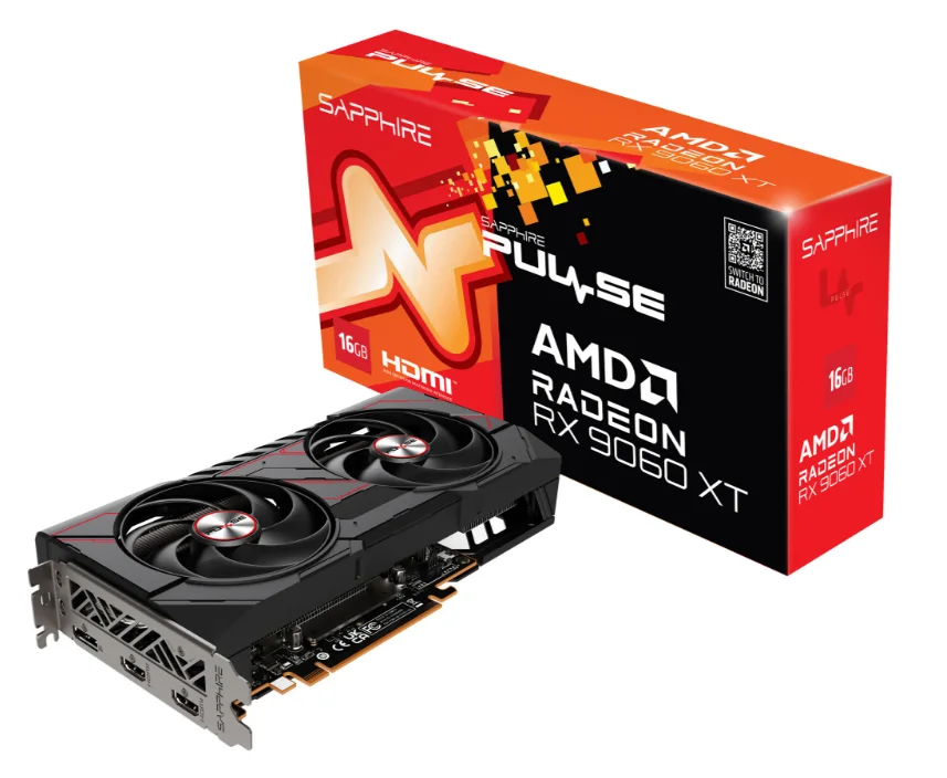 Φωτογραφία προϊόντος: Sapphire VGA 16GB RX9060XT PULSE GAMING OC 2xHDMI/2xDP PULSE AMD RADEON RX 9060 XT GAMING OC 16GB