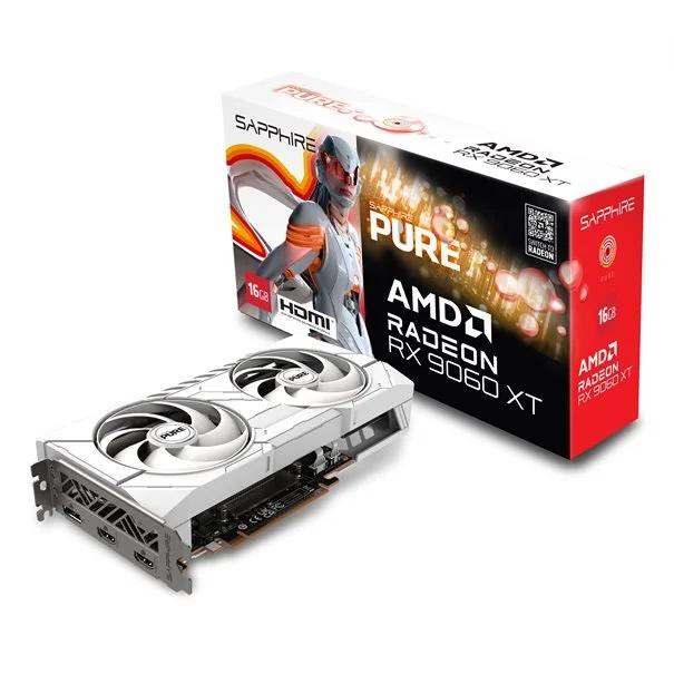 Φωτογραφία προϊόντος: Sapphire VGA 16GB RX9060XT PURE GAMING OC 2xHDMI/2xDP PURE AMD RADEON RX 9060 XT GAMING OC 16GB