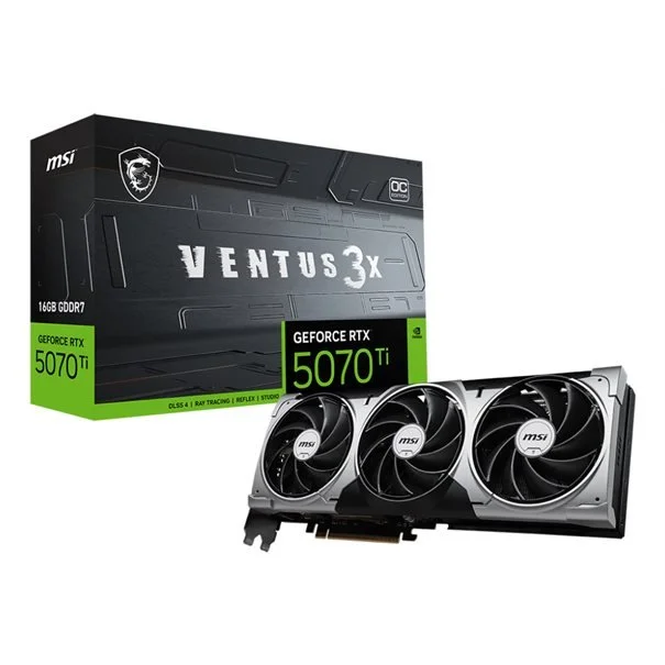 Φωτογραφία προϊόντος: MSI VGA 16GB RTX5070TI VENTUS 3X-OC 3xDP/HDMI GeForce RTX 5070 Ti 16G VENTUS 3X OC