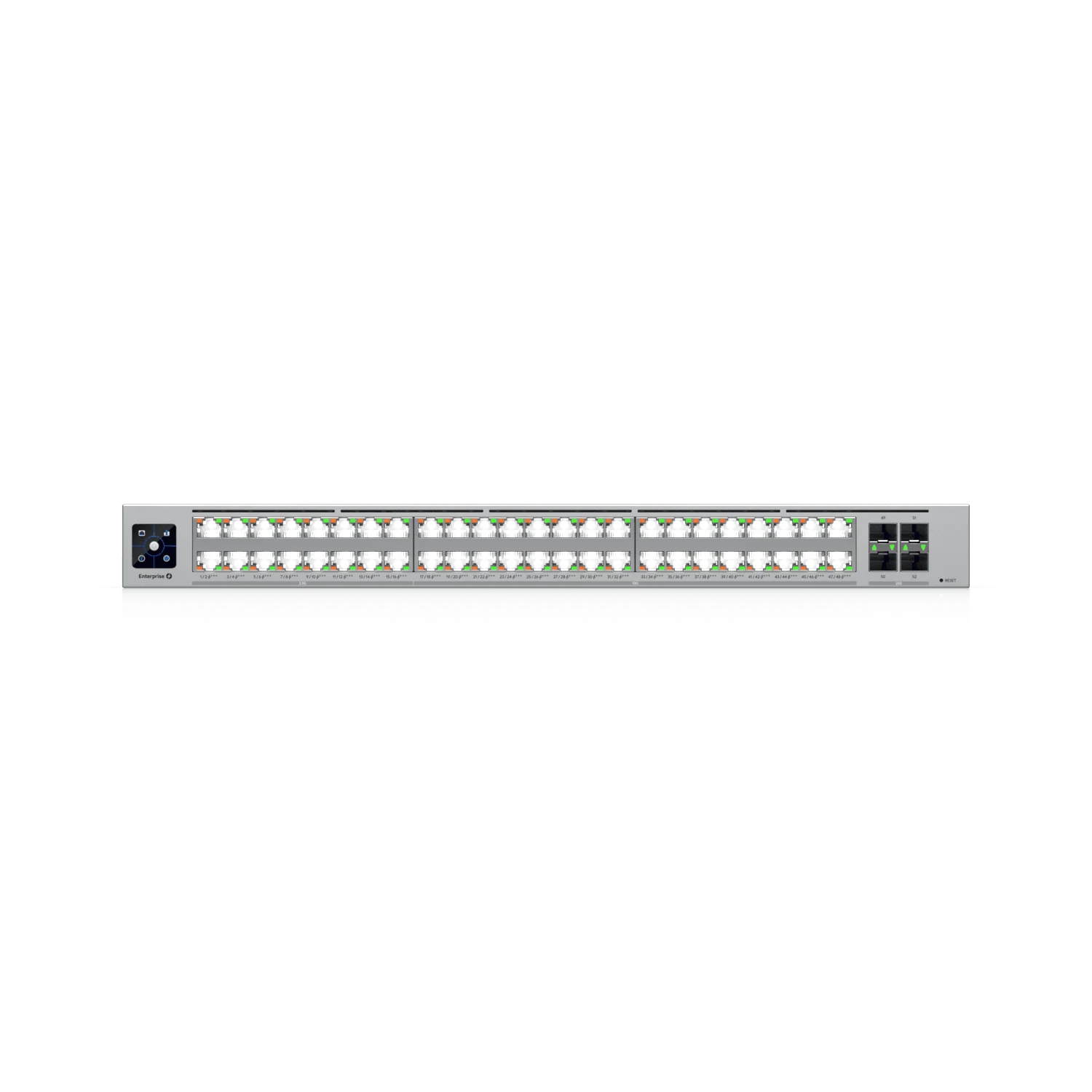 Φωτογραφία προϊόντος: Ubiquiti Networks Ubiquiti Switch UniFi 16x2.5G RJ45/32x10G RJ45/4xSFP28 Managed PoE+++ 2150W 19" Rack-Mountable, 1,3" Touchscreen