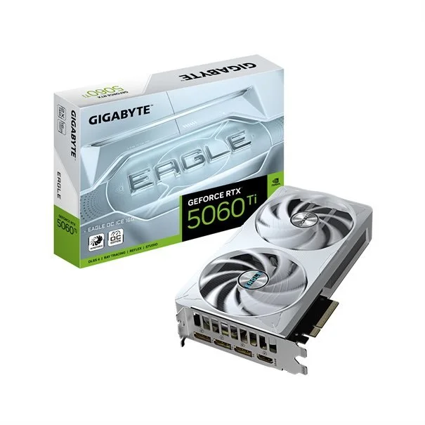Φωτογραφία προϊόντος: Gigabyte GIGA VGA 16GB RTX5060TI EAGLE-OC-ICE-16G 3xDP/HDMI GeForce RTX 5060 Ti EAGLE OC ICE 16G
