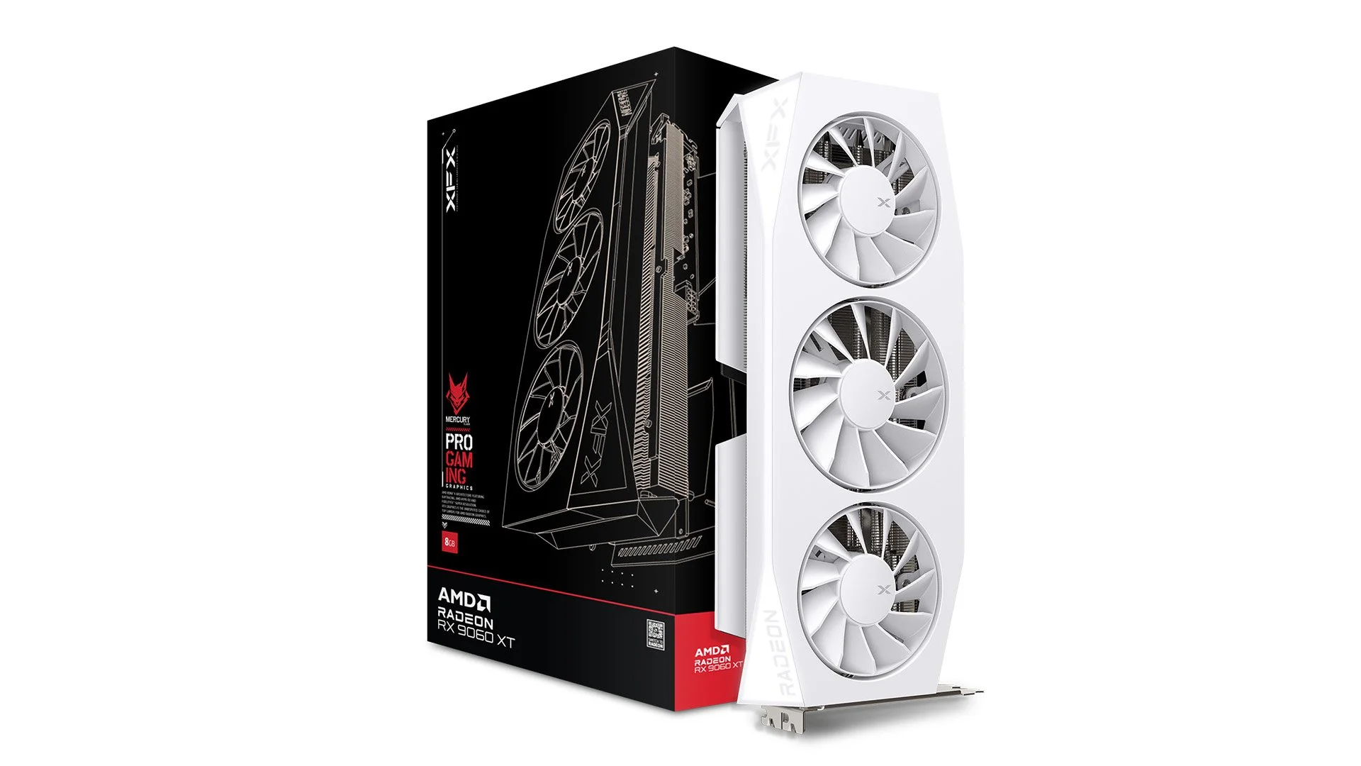 Φωτογραφία προϊόντος: XFX VGA 16GB RADEON RX9060XT Mercury OC Gaming WHITE 2xDP/1xHDMI Mercury AMD Radeon RX9060XT OC WHITE Gaming Ed.