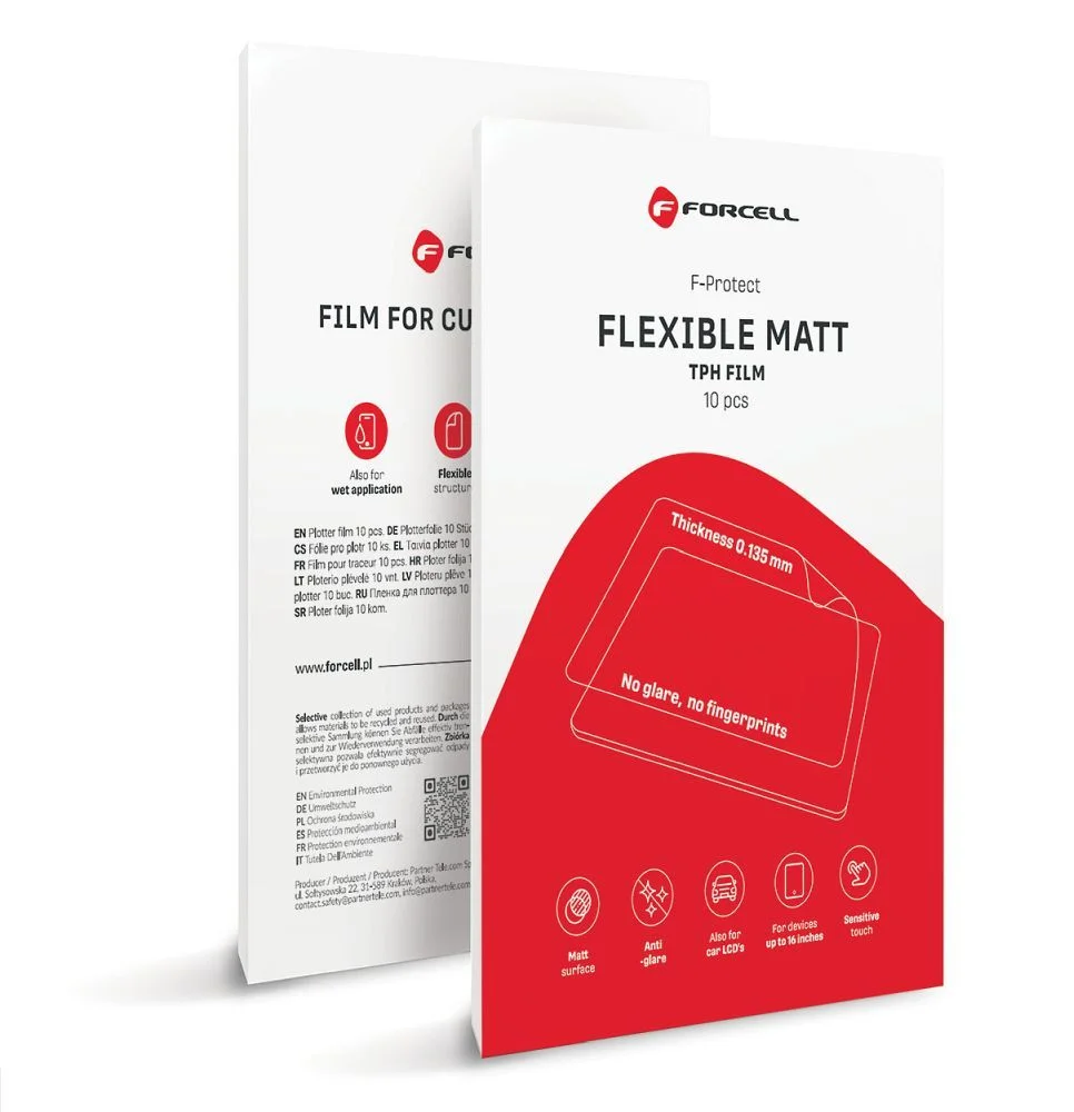 Φωτογραφία προϊόντος: FORCELL F-PROTECT FLEXIBLE TABLET MATT - TPH film for smart cutting machine for tablets max 16" (10 pcs/set)
