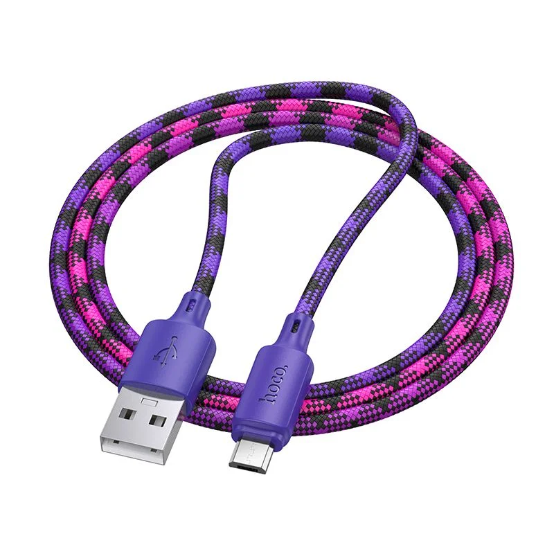 Φωτογραφία προϊόντος: Cable USB A to Micro USB Hoco 2,4A 1 m X116 gradient purple