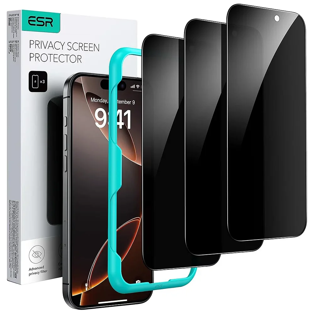 Φωτογραφία προϊόντος: ESR Privacy Tempered Glass 3 Pack iPhone 17 Air Black