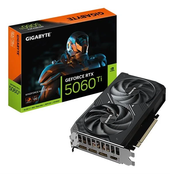 Φωτογραφία προϊόντος: Gigabyte GIGA VGA 16GB RTX5060TI WINDFORCE-2-MAX-OC 16G 3xDP/HDMI GeForce RTX 5060 Ti WINDFORCE MAX OC 16G