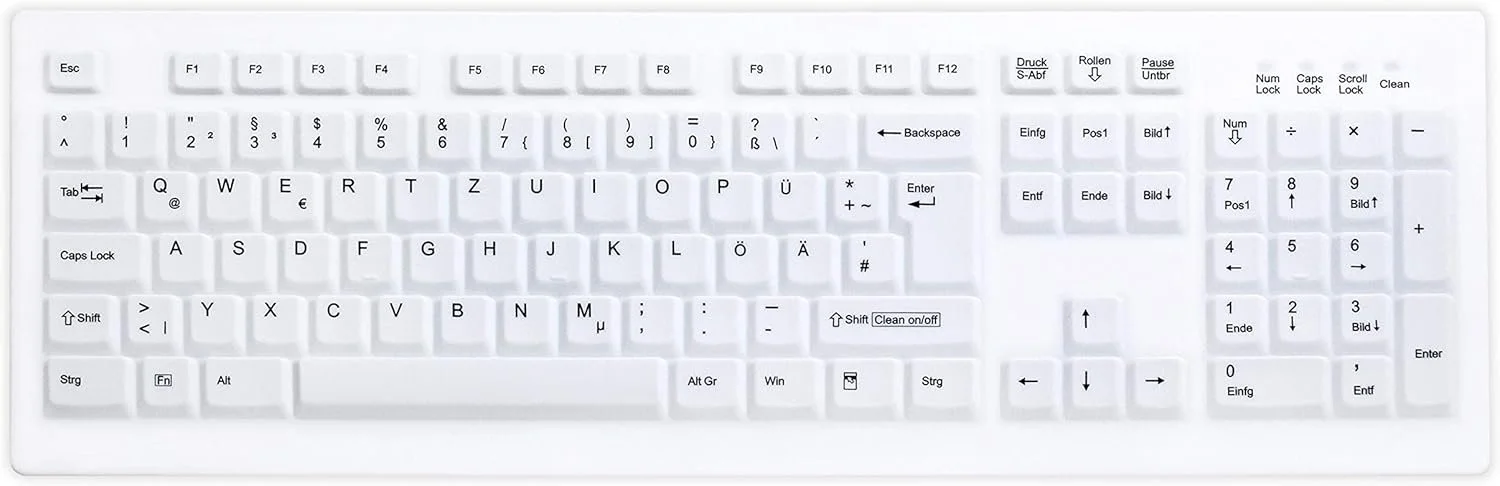 Φωτογραφία προϊόντος: CONTOUR ACTIVE KEY Keyboard Medical Wireless AK-C8100F-FU1-W/GE [DE] white wischdesinfizierbar