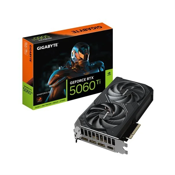 Φωτογραφία προϊόντος: Gigabyte GIGA VGA 8GB RTX5060TI WINDFORCE 8G 3xDP/HDMI GeForce RTX 5060 Ti WINDFORCE 8G