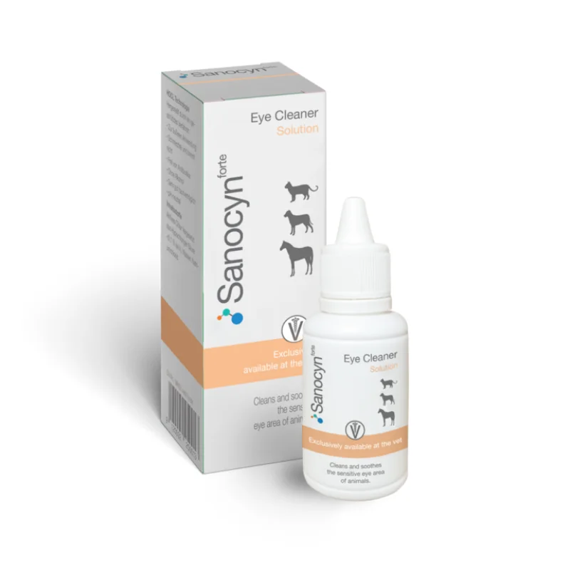 Φωτογραφία προϊόντος: Sanocyn Forte Eye Cleaner 50ml – Καθαριστικό Ματιών για Σκύλους + Γάτες